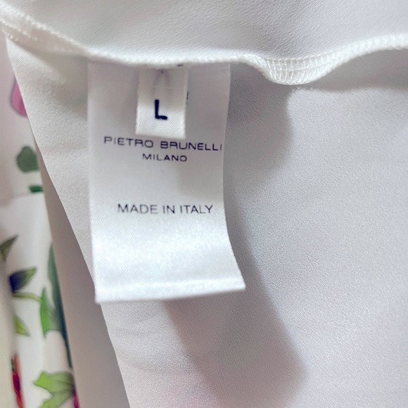 Pietro Brunelli Floral Chiffon Maternity Dress, Size L - Picture 3 of 3